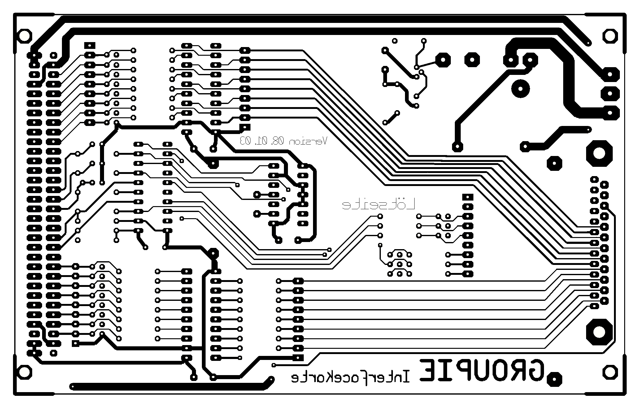 Kupfer unten zum Interface zur PIO-Karte