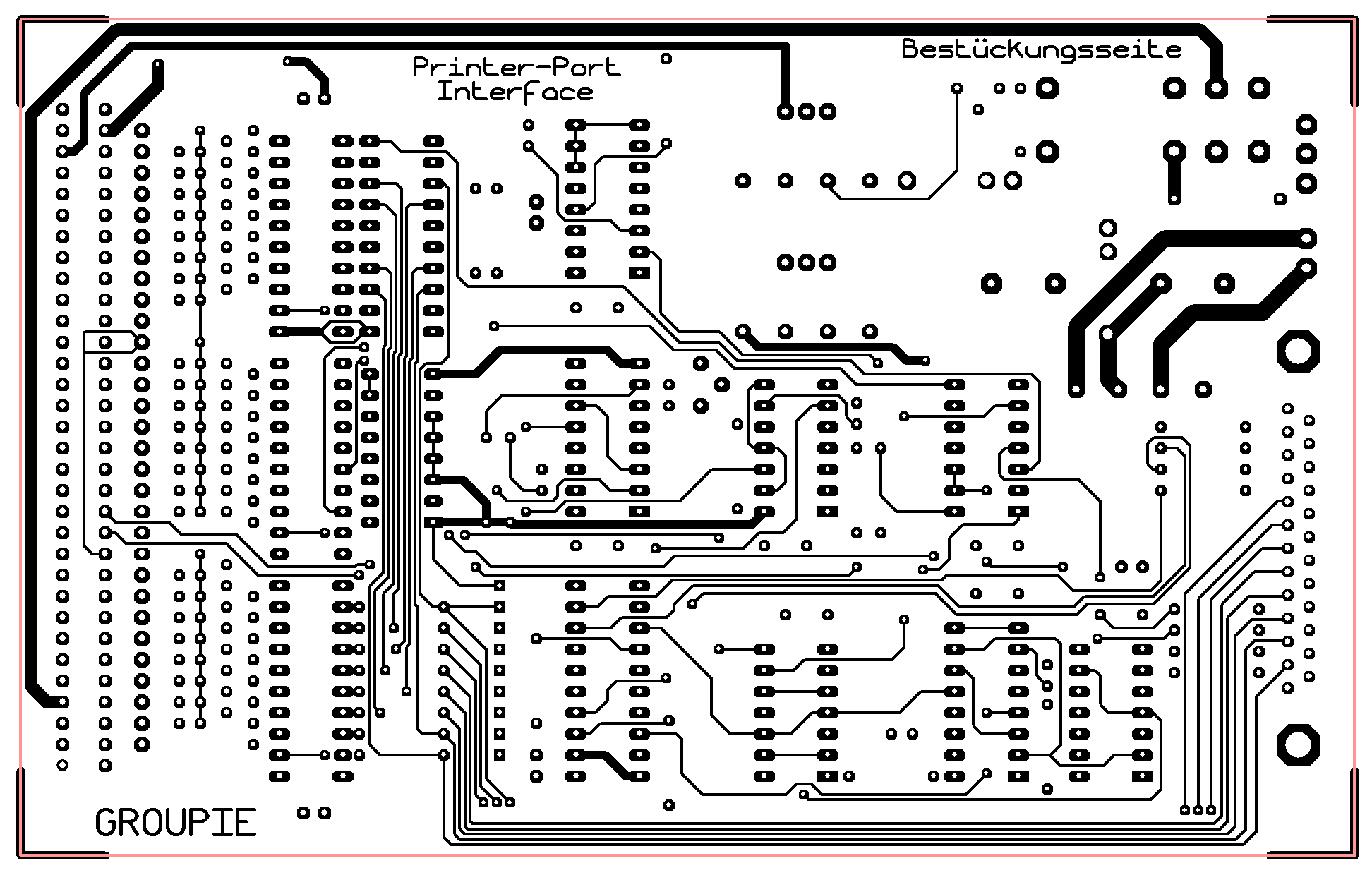Kupfer oben zum Interface zum Printerport