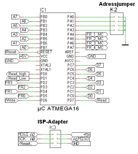 Schaltplan-Auszug ATMEGA